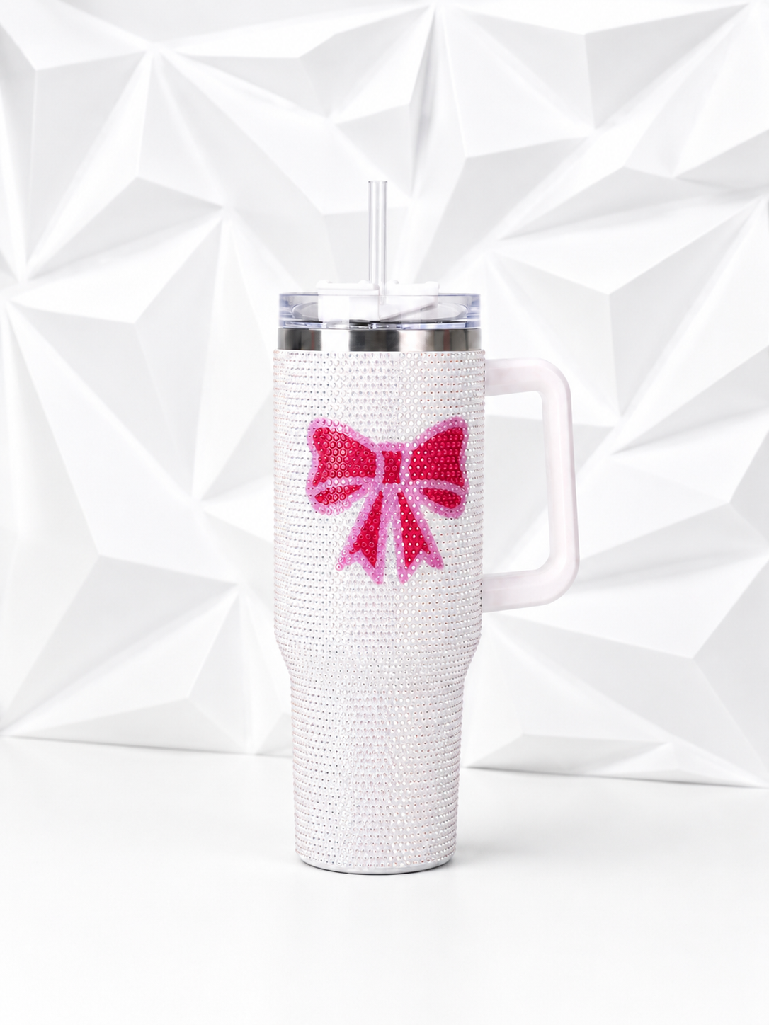 40 oz rhinestone bow