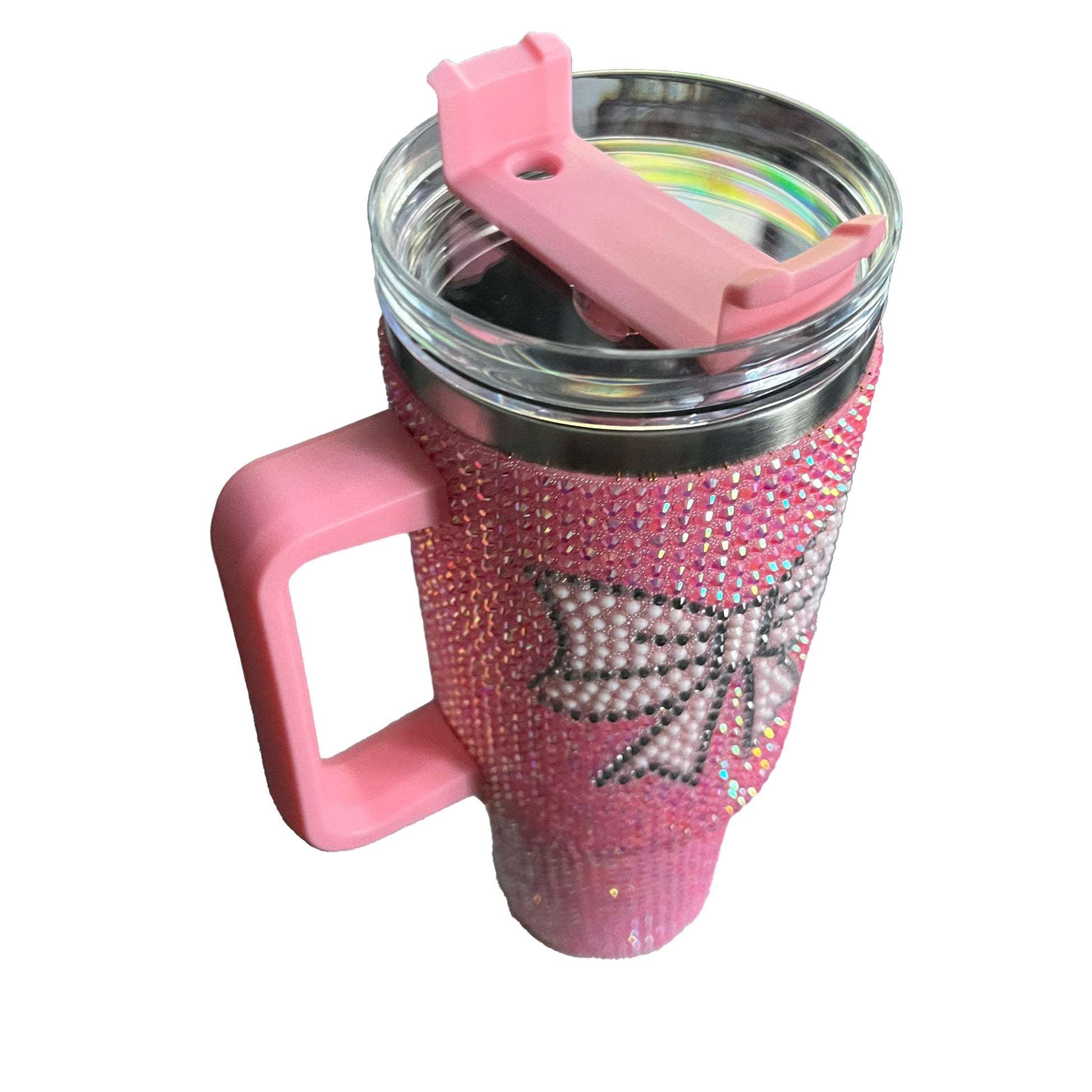 40 oz pink-bow Rhinestone Tumbler - My Store