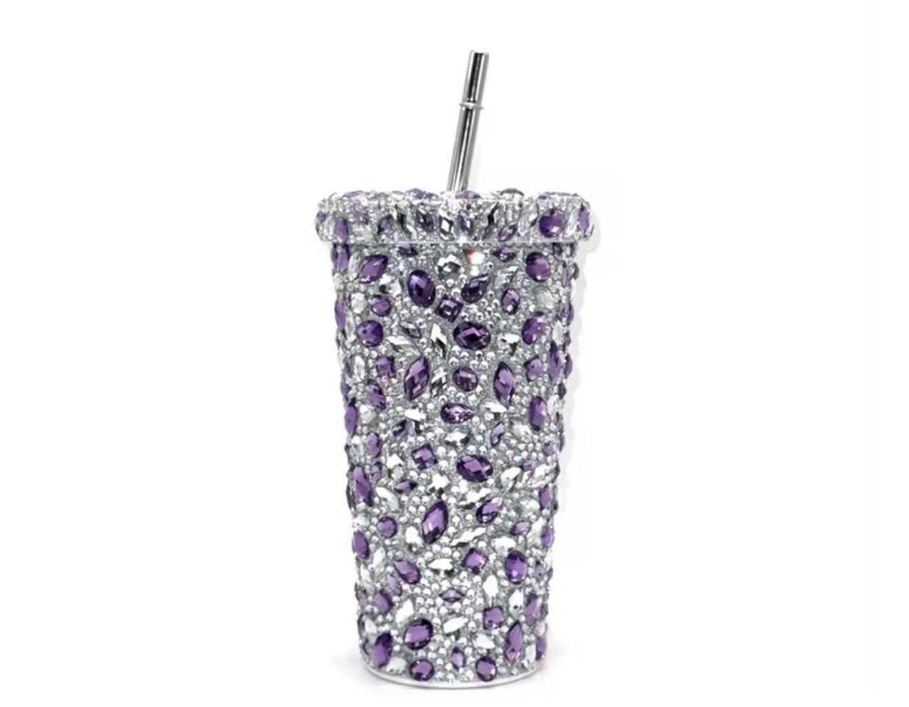 Diamond Cup With Straw