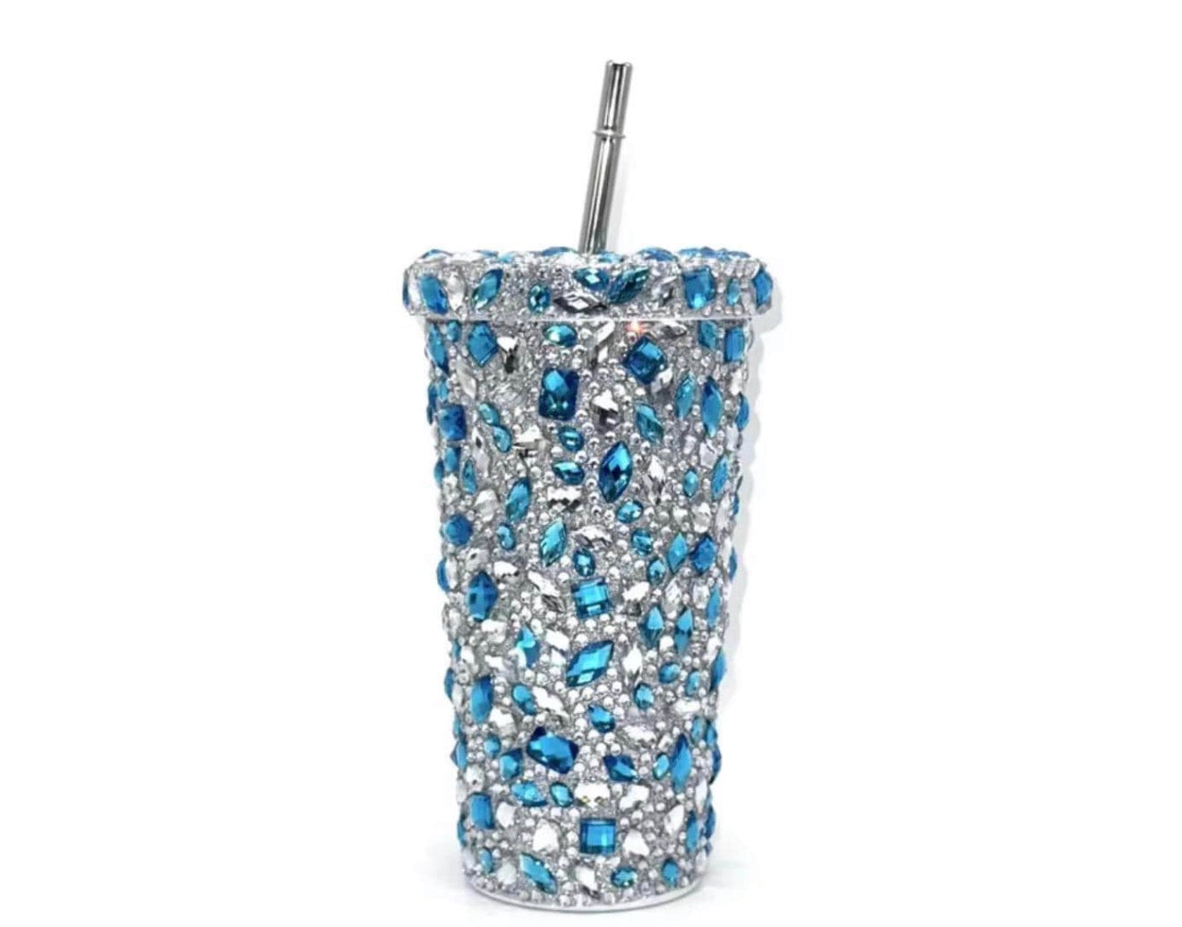 Diamond Cup With Straw